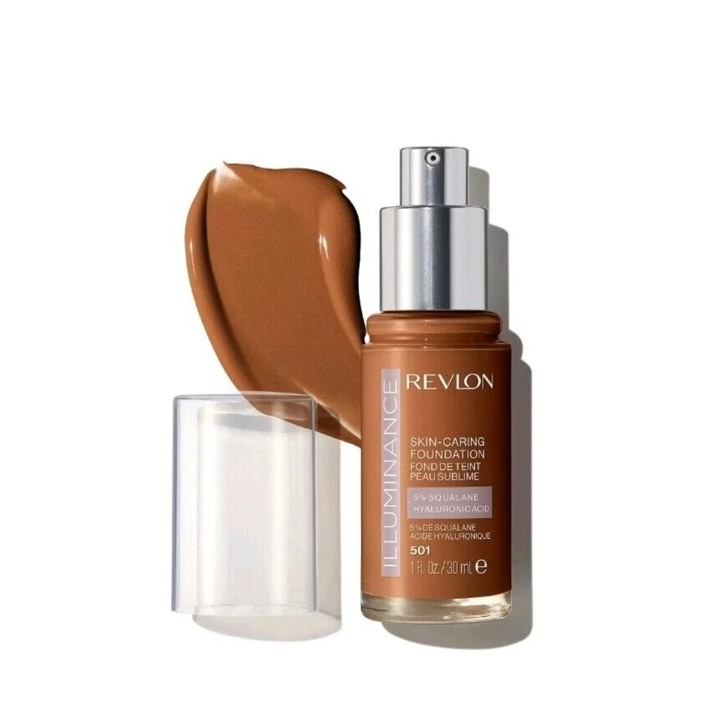 Bottles Revlon illuminance skin-caring liquid‎ foundation 501 Toasted Caramel